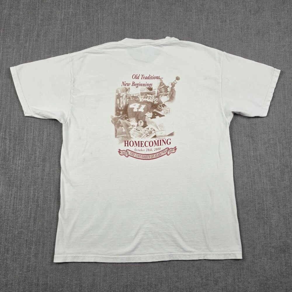 Vintage 2000 University of Alabama Homecoming Shirt Large L Hanes Beefy T Pocket